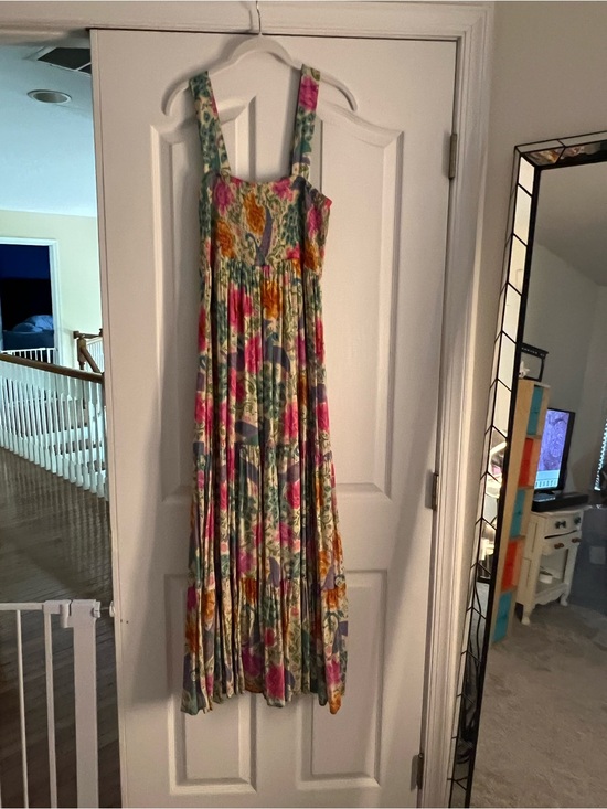 Spell Dresses & Skirts - Spell Floral Maxi Dress in Pink, Green & Yellow